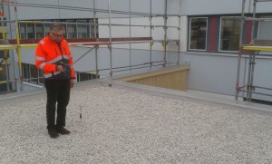 Dachscan, Dachkontrolle, Kies, Dachscanner, Sensoren, Leckortung