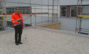 Flachdach, Dichtigkeitsprüfung, Dachscan, Anwendung Sensoren Flachdach