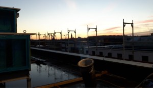Flachdach abends, Sensoren