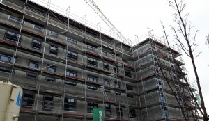Baubesprechung Flachdach, Dämmung, Sensoren, von unten