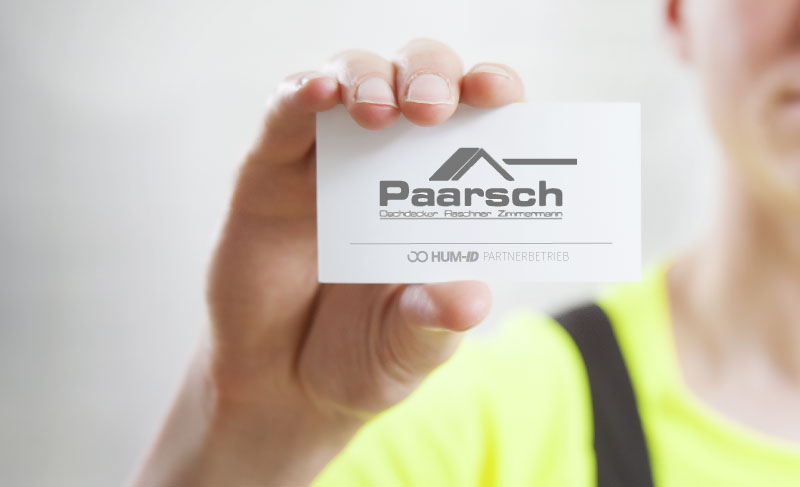 Partner Paarsch Dachdecker Visitenkarte