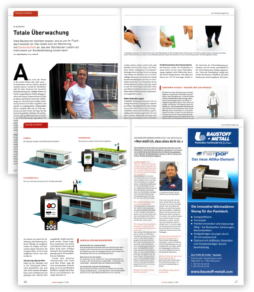 Hum-ID in der Presse Dachbau Magazin Ausschnitt