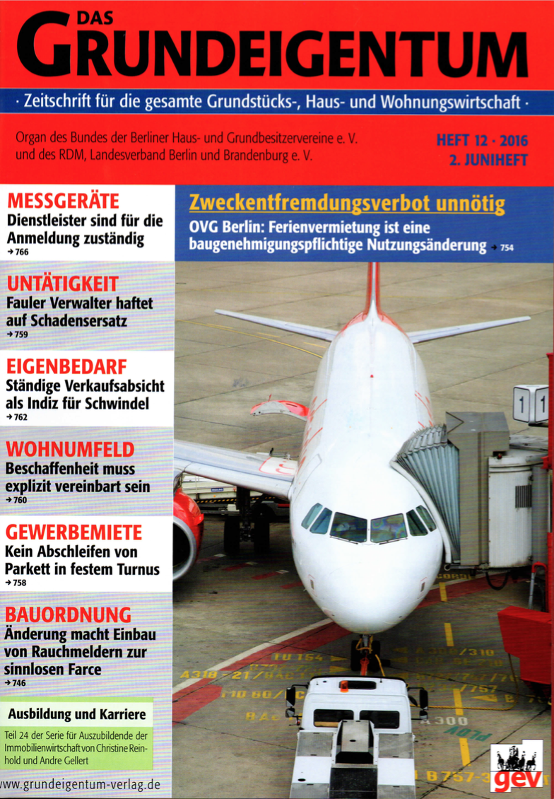 Ausschnitt: Hum-ID in Das Grundeigentum 2016