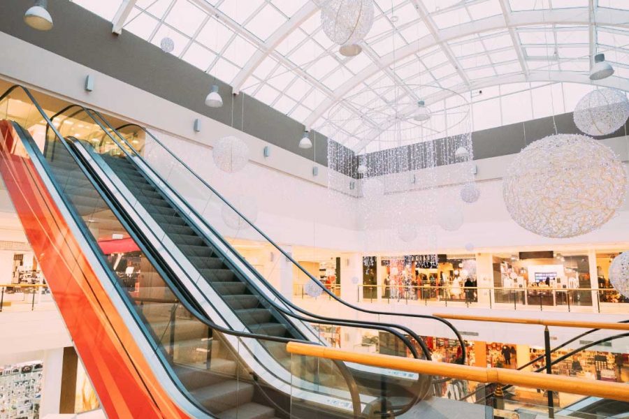 Konzept Shopping Mall vor dem Ende