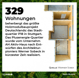 Infografik Holzmodulbau Quartier in Deutschland